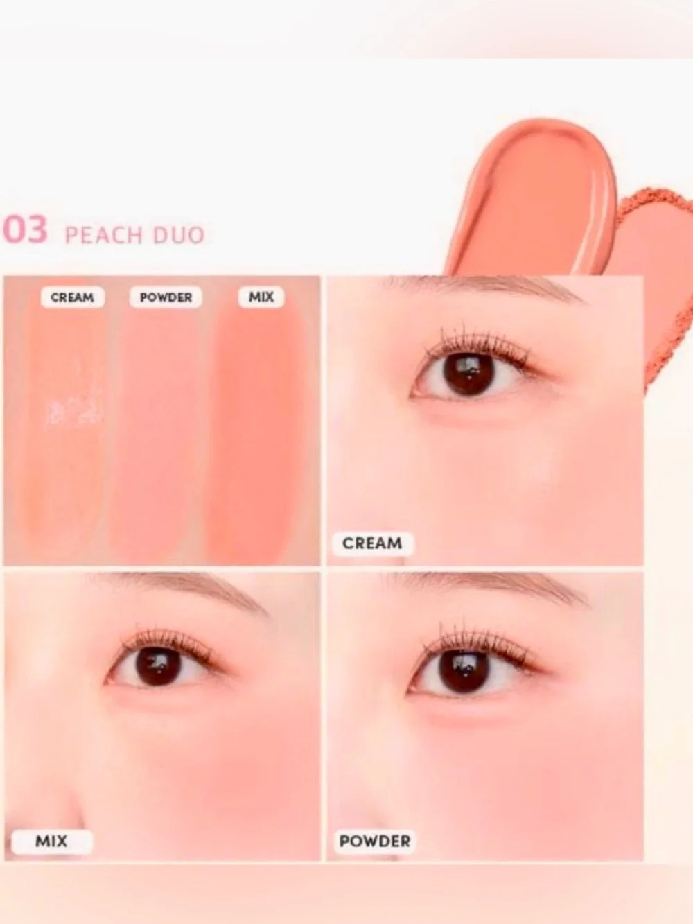 Colorgram Red Bomb Tintin Dory Duo Blush - Red and Pink AND Colorgram Duo Peach